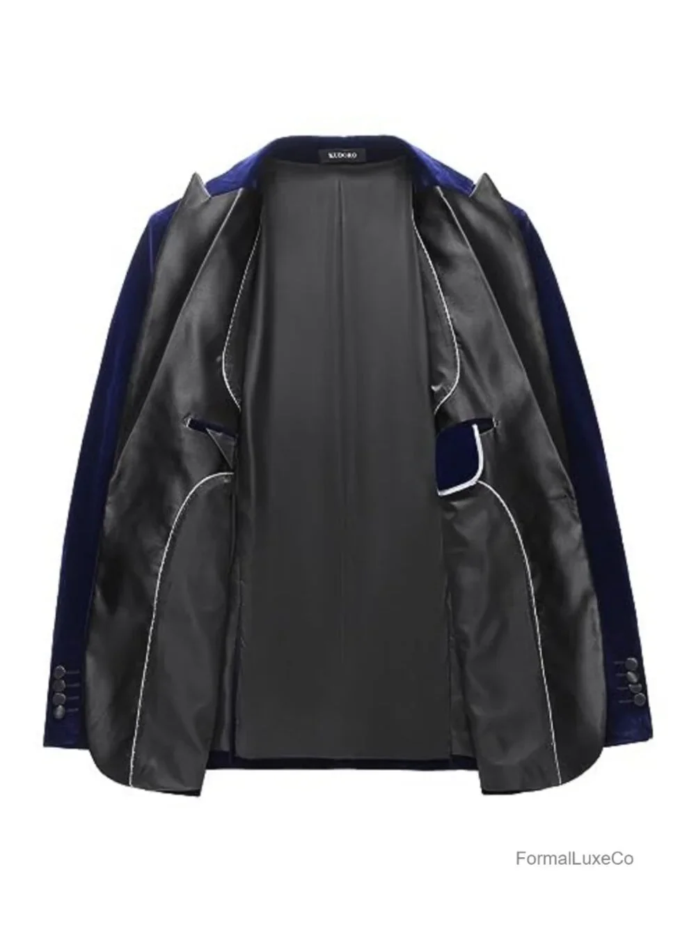 Men's Velvet Slim Fit Shawl Lapel Blazer Tuxedo Jacket
